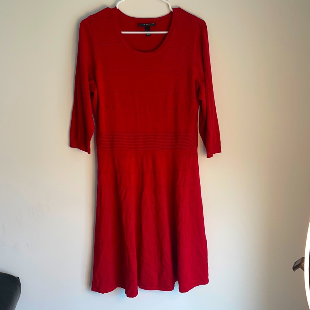 Red skater dress